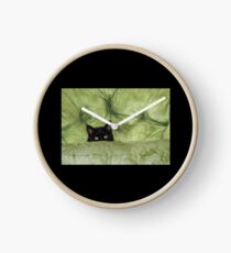 Green-Eyed Girl On Papason Chair Clock