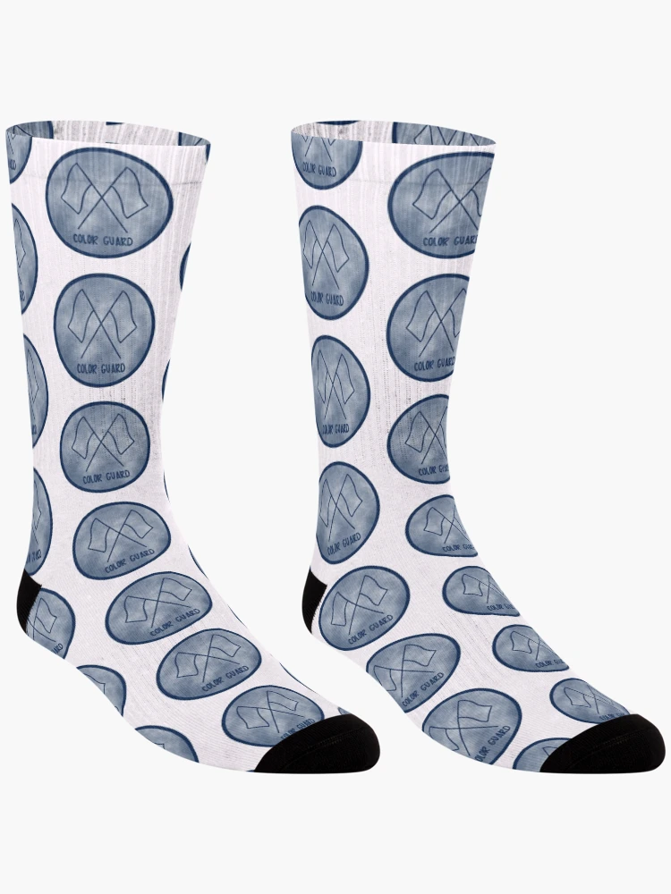 Thumbnail 3 of 5, Socks, Navy Color Guard Circle designed and sold by Brooke Noble.