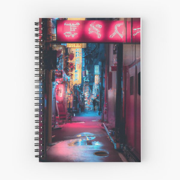 Aperçu de l'œuvre Ruelle de la grande ville japonaise Techno Neon créée et vendue par Dareshift.