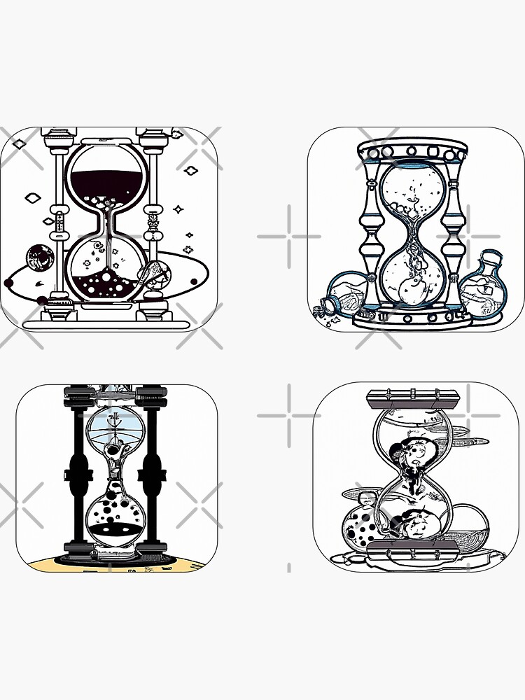 "Ilustración de Hourglasses from Another Dimension" Sticker for Sale by