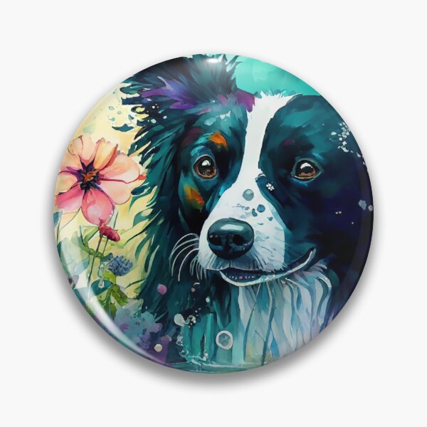 Item preview, Beautiful Border Collie Watercolor designed and sold by Orianah.
