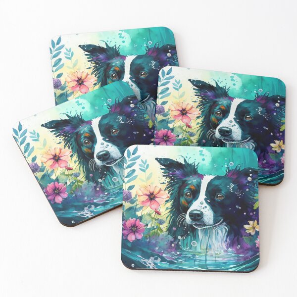 Item preview, Beautiful Border Collie Watercolor designed and sold by Orianah.