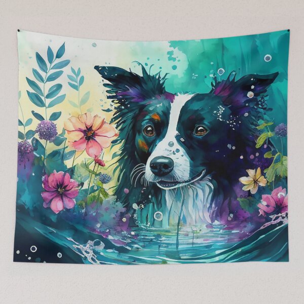 Item preview, Beautiful Border Collie Watercolor designed and sold by Orianah.