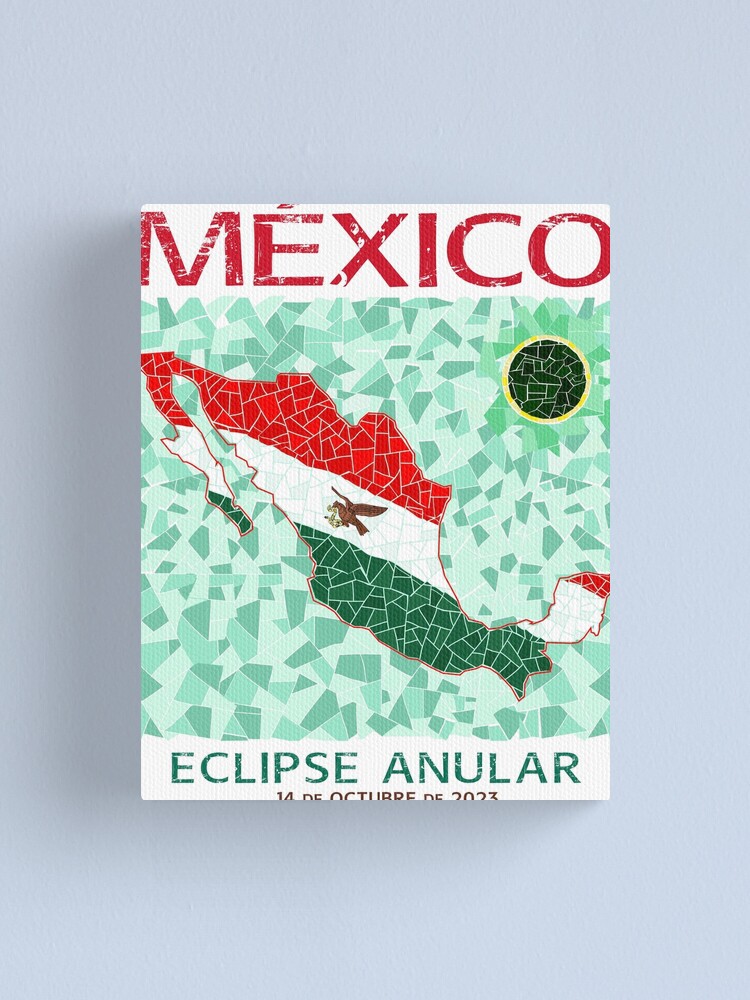 Thumbnail 1 of 3, Canvas Print, Mexico Annular Eclipse 2023 designed and sold by Eclipse2024.
