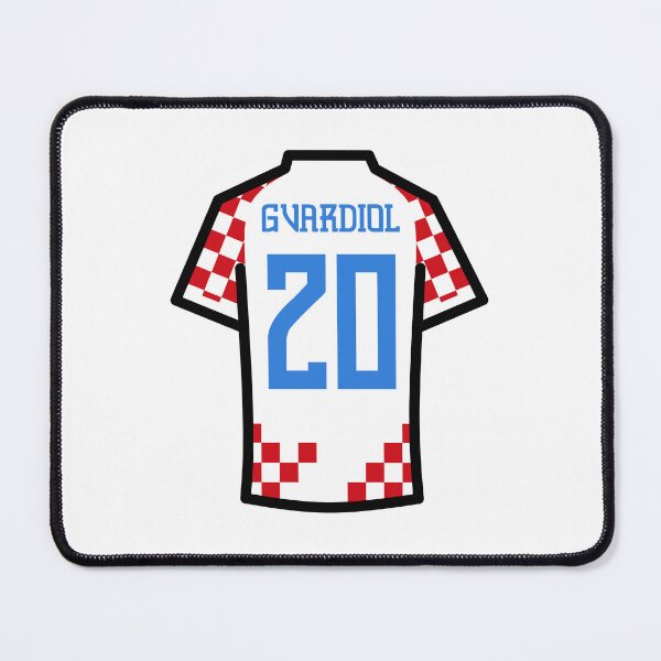Item preview, Gvardiol #20 CRO Red White Blue 22 Football Jersey designed and sold by Millustgfx.