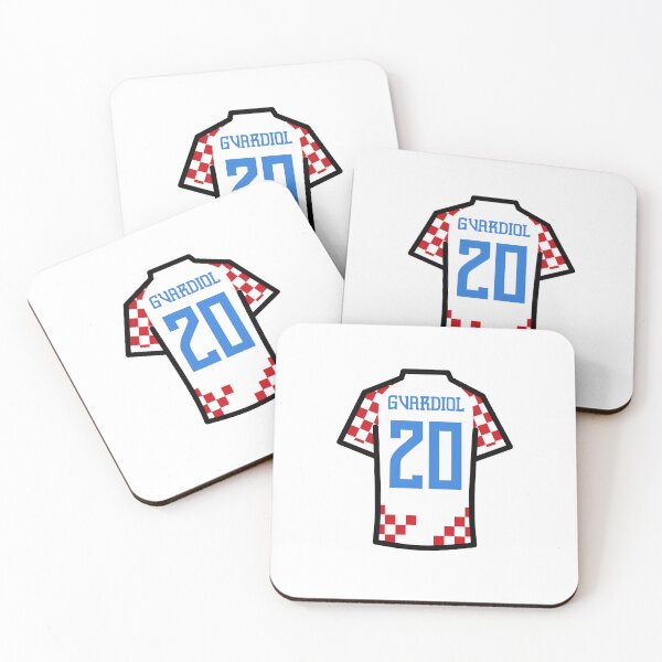 Item preview, Gvardiol #20 CRO Red White Blue 22 Football Jersey designed and sold by Millustgfx.