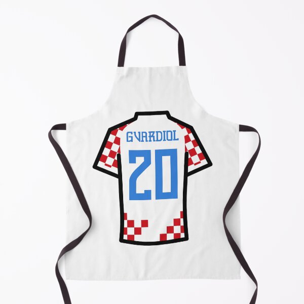 Item preview, Gvardiol #20 CRO Red White Blue 22 Football Jersey designed and sold by Millustgfx.
