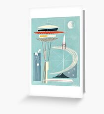 Tarjeta de felicitación Space Needle Surprise