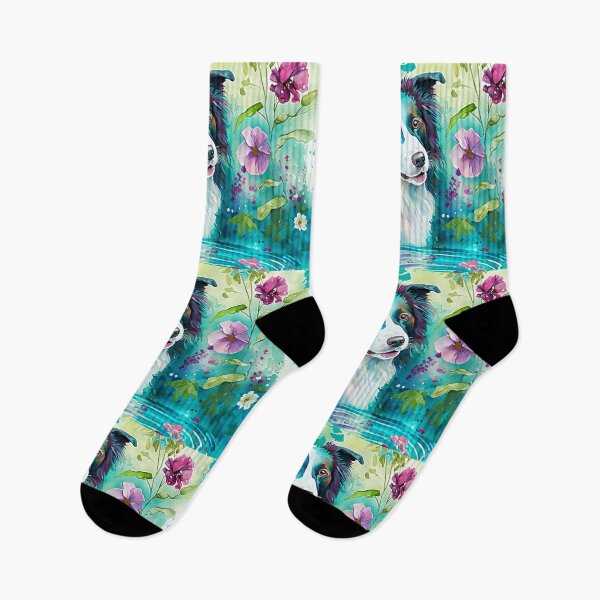 Item preview, Beautiful Border Collie Watercolor designed and sold by Orianah.