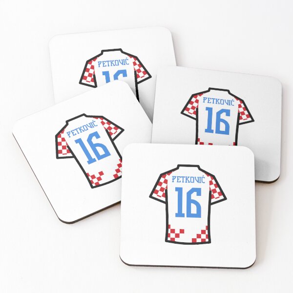 Item preview, Petkovic #16 CRO Red White Blue 22 Football Jersey designed and sold by Millustgfx.