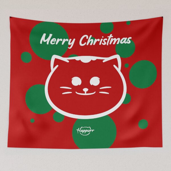 Item preview, christmas sleigh cat designed and sold by Happurr.