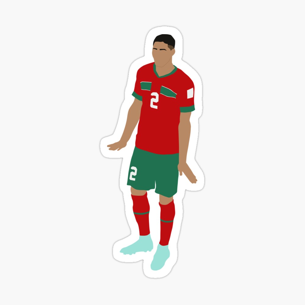 : Hakimi #2 Morocco Home Men's World Cup Soccer Jersey