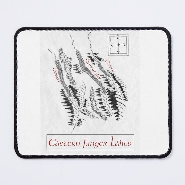 Item preview, Eastern Finger Lakes Tolkien Map designed and sold by quakeandquiver.