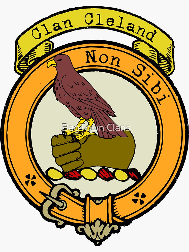 "Cleland Clan Surname crest" Sticker for Sale by ljrigby Redbubble
