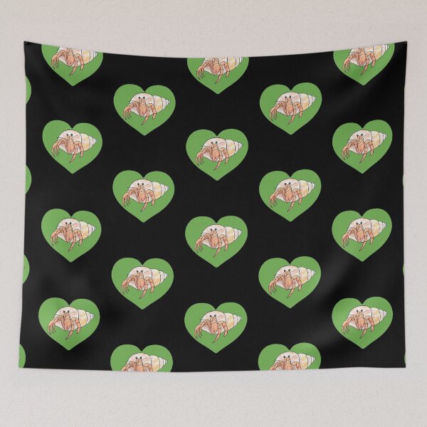 Item preview, Hermit Crab Green Heart for Hermit Crab Lovers  designed and sold by Mochi-Merch.