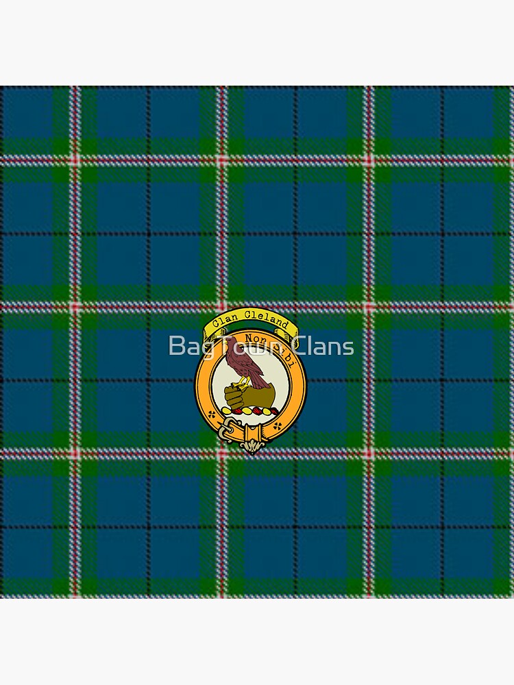 "Cleland Scottish Tartan and Crest" Sticker for Sale by ljrigby Redbubble