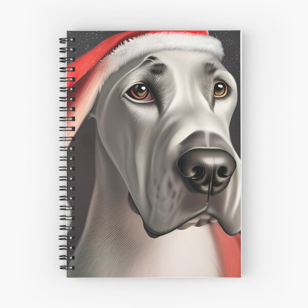 Item preview, Christmas Great Dane Wearing A Santa Hat designed and sold by ZenEverAI.