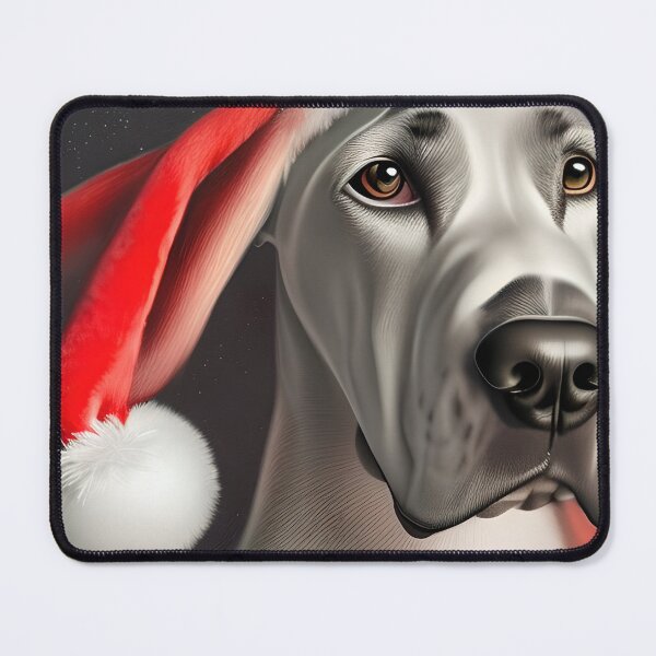 Item preview, Christmas Great Dane Wearing A Santa Hat designed and sold by ZenEverAI.