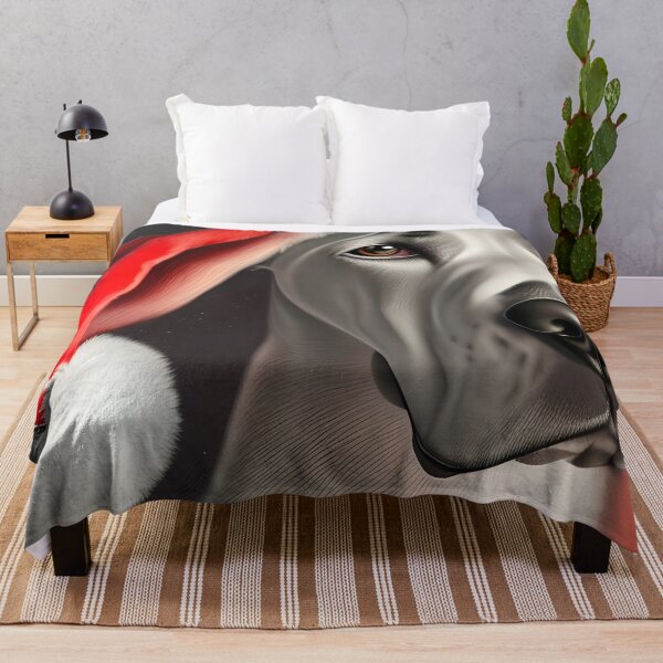Item preview, Christmas Great Dane Wearing A Santa Hat designed and sold by ZenEverAI.