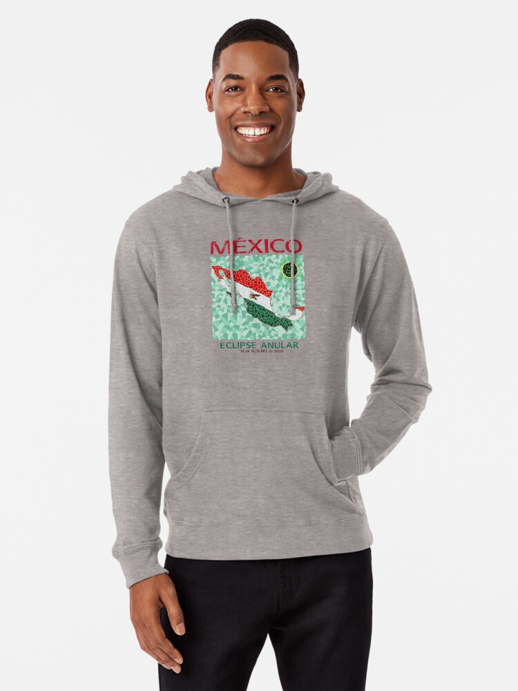 Thumbnail 1 of 5, Lightweight Hoodie, Mexico Annular Eclipse 2023 designed and sold by Eclipse2024.