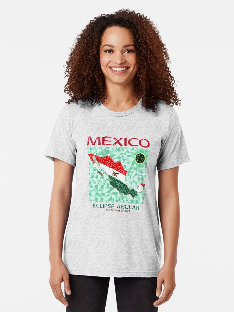 Thumbnail 2 of 6, Tri-blend T-Shirt, Mexico Annular Eclipse 2023 designed and sold by Eclipse2024.