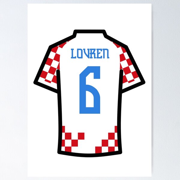 Lovren #6 CRO Red White Blue 22 Football Jersey