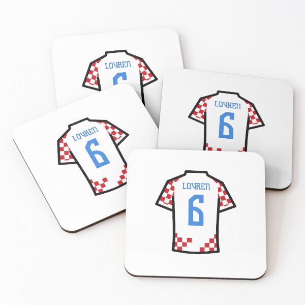 Item preview, Lovren #6 CRO Red White Blue 22 Football Jersey designed and sold by Millustgfx.