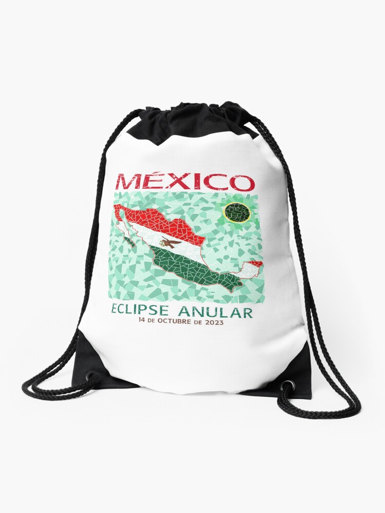 Thumbnail 1 of 3, Drawstring Bag, Mexico Annular Eclipse 2023 designed and sold by Eclipse2024.