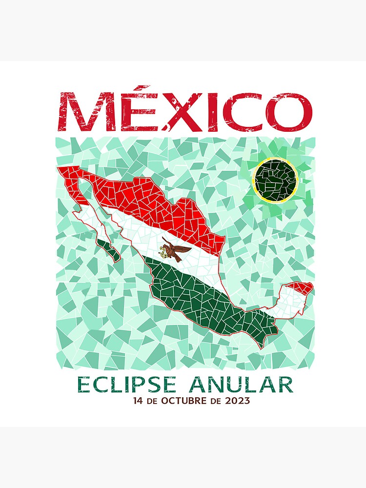 Artwork view, Mexico Annular Eclipse 2023 designed and sold by Eclipse2024