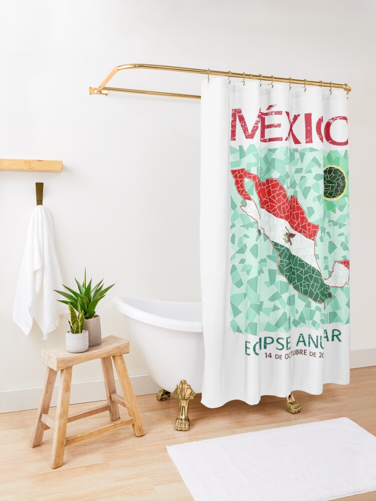 Thumbnail 3 of 5, Shower Curtain, Mexico Annular Eclipse 2023 designed and sold by Eclipse2024.