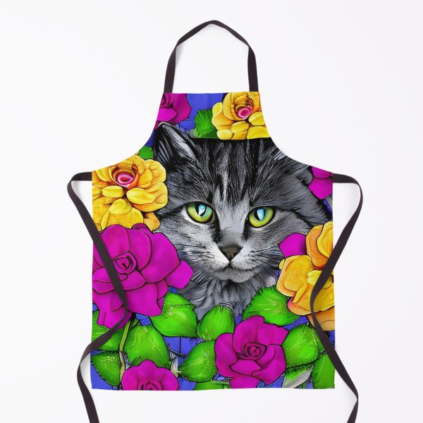 Item preview, Cute cat with flowers artwork designed and sold by gramizzia.