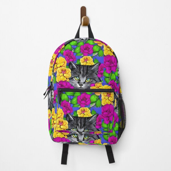 Item preview, Cute cat with flowers artwork designed and sold by gramizzia.