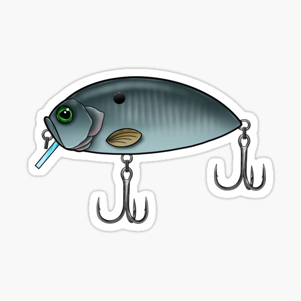 Crankbait Fishing Lure for Bass Fisherman and Bait Makers Sticker for  Sale by TreysArt