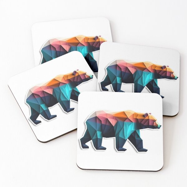 Item preview, Abstract Low Poly Bear designed and sold by PoormanToast.