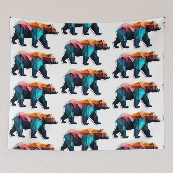 Item preview, Abstract Low Poly Bear designed and sold by PoormanToast.
