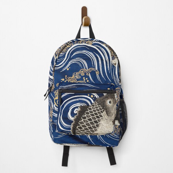 Item preview, Carp in Waves Meiji Period designed and sold by rpvga.
