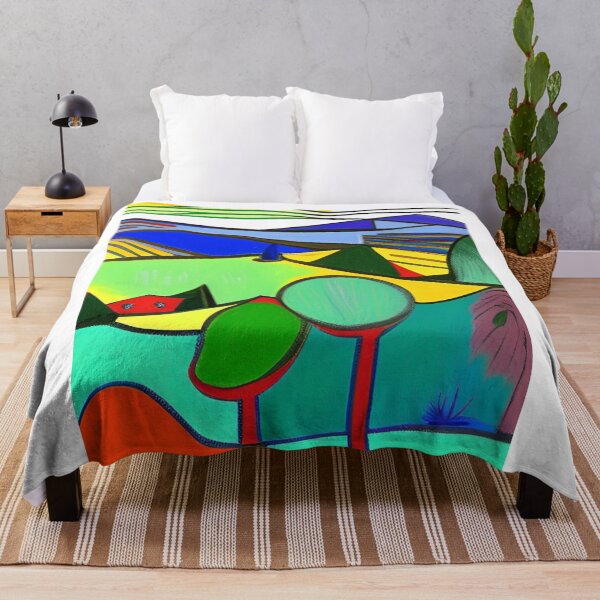 Item preview, olorful landscape wall art as prints, on canvas, or large posters (many print size options). Matisse style. Wall art decor for your home. designed and sold by JoelsCorner.