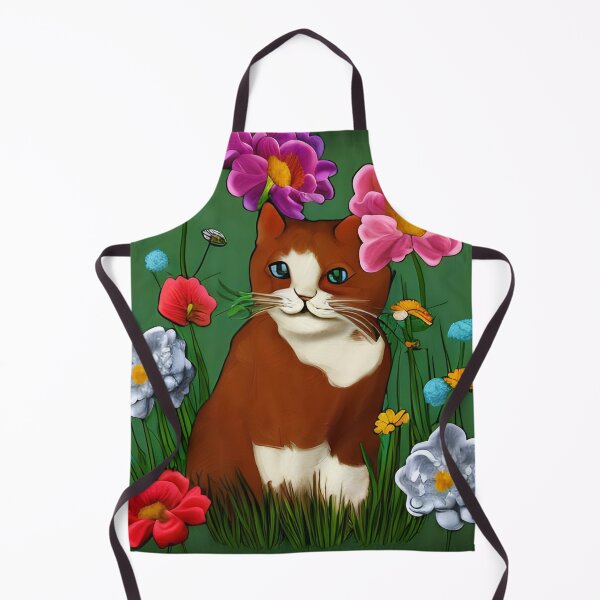 Item preview, Cute cat with flowers artwork designed and sold by gramizzia.