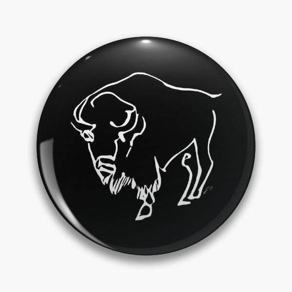 Item preview, Buffalo Line Art Drawing - Good ol' Buffalo Critter Minimalistic Digital Line Art (White Line) designed and sold by SeaStories88.