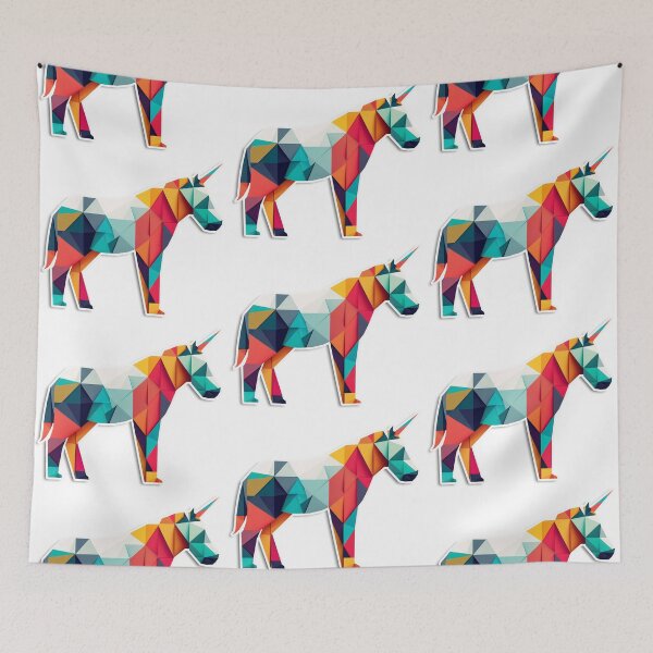 Item preview, Abstract Low Poly Unicorn designed and sold by PoormanToast.