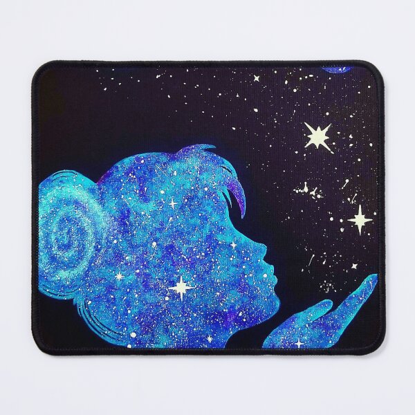 Item preview, Stardust - Acrylic Painting Galaxy Girl Planets Night Sky Stars Abstract designed and sold by Cryptic Charm Art.