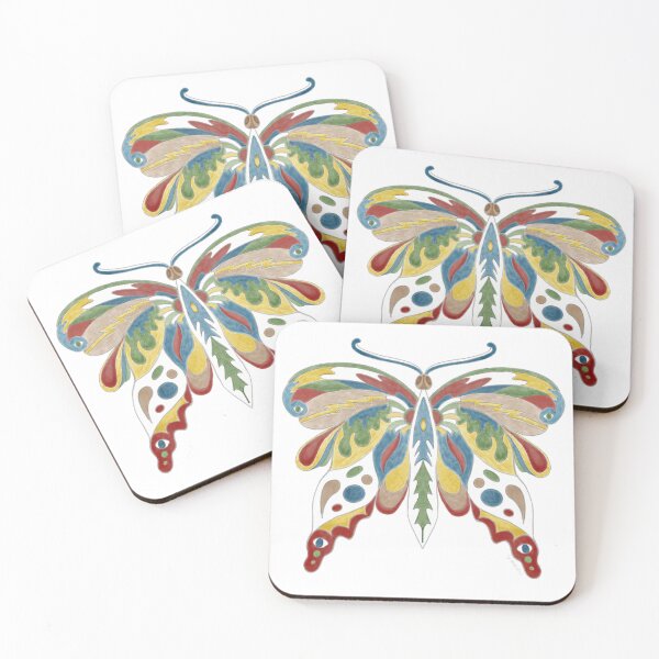 Item preview, Butterfly, hand-drawn and distressed, multicolored designed and sold by VivecaChenoweth.