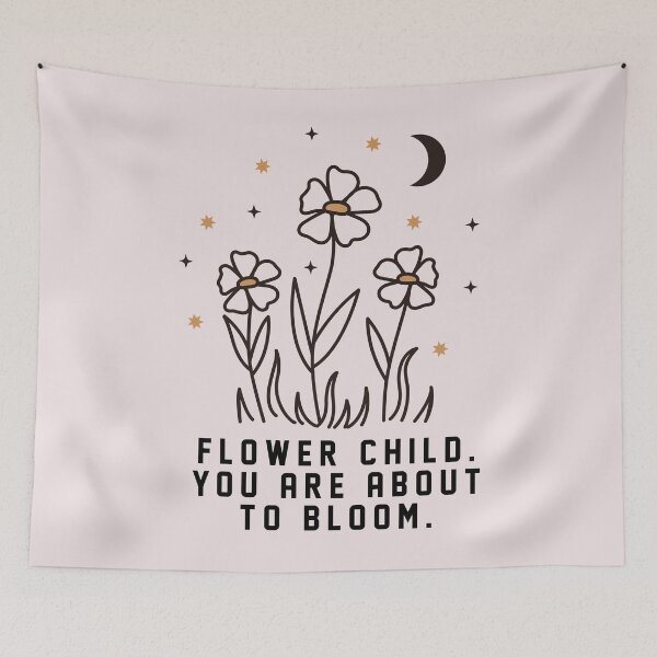 Item preview, Flower Child You Are About To Bloom Typography designed and sold by bolimj.