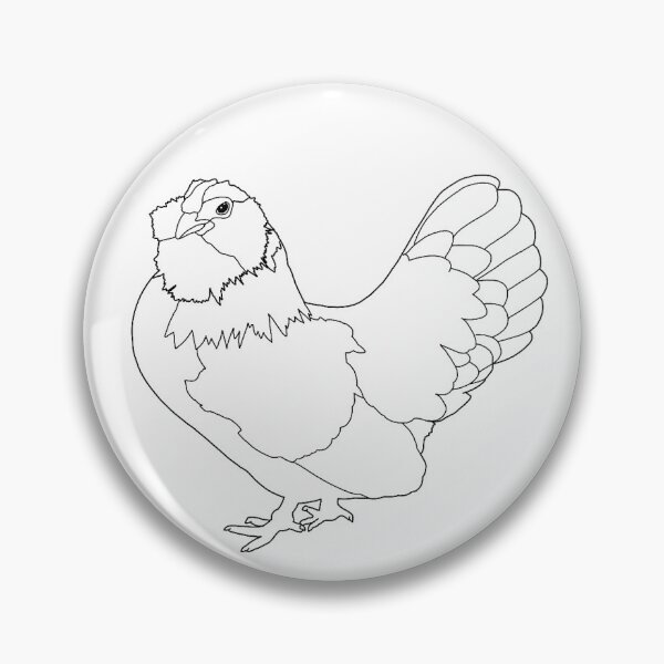 Item preview, Bearded Belgian d'Anver Hen Filled Outline designed and sold by bakerchkenranch.
