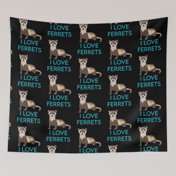 Item preview, I Love Ferrets for Ferret Lovers, Blue designed and sold by Mochi-Merch.
