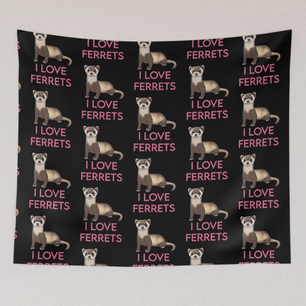 Item preview, I Love Ferrets for Ferret Lovers, Pink designed and sold by Mochi-Merch.