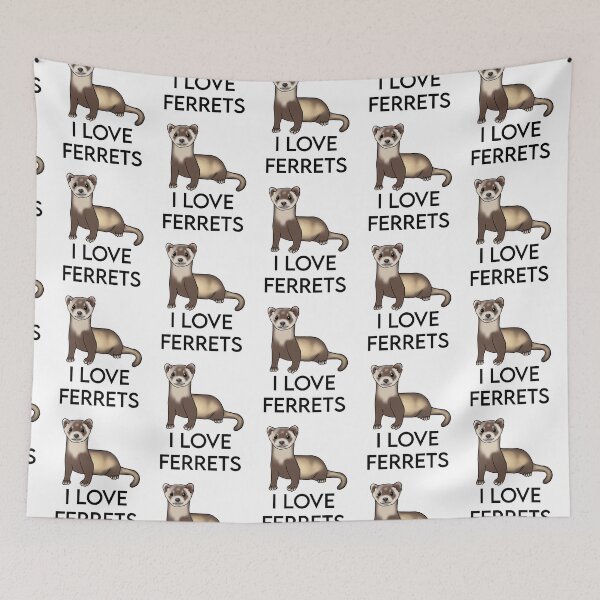 Item preview, I Love Ferrets for Ferret Lovers, Black designed and sold by Mochi-Merch.