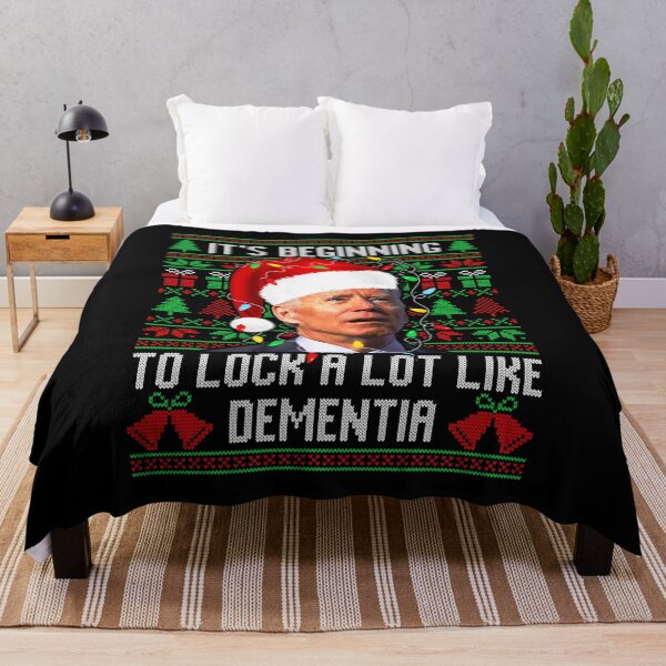 Item preview, It's Beginning To Look A Lot Like Dementia Biden Ugly Christmas Sweater designed and sold by RosannaArt.