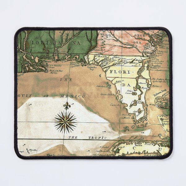 Item preview, Vintage Map of North Carolina, Florida & Louisiana Coast designed and sold by wildtribe.