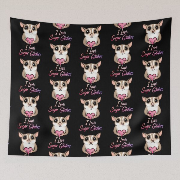 Item preview, I Love Sugar Gliders, Adorable Sugar Glider Holding a Heart designed and sold by Mochi-Merch.
